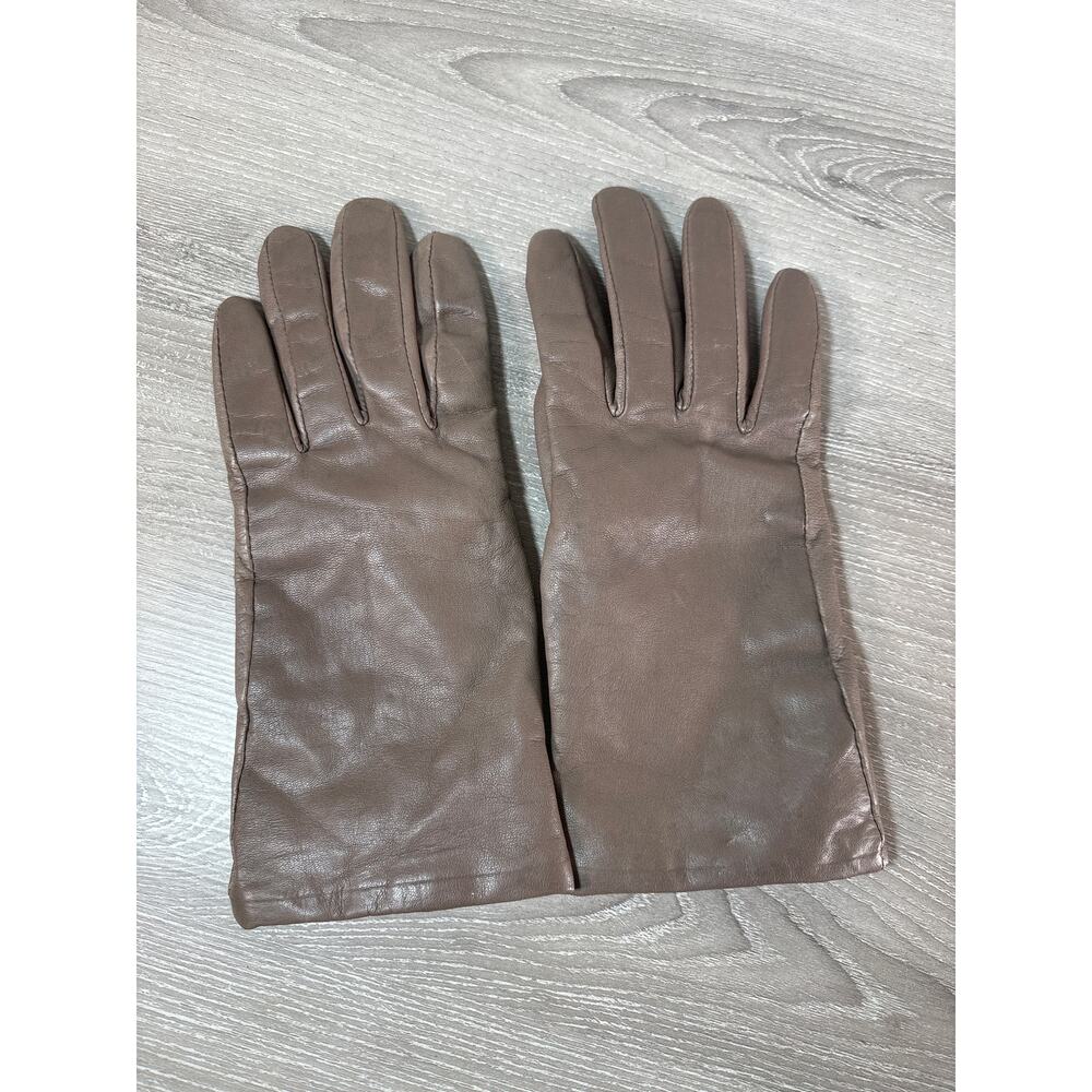 Vintage Lord & Taylor Fownes Leather Gloves 100% Cashmere Lined Size 7 90's‎
